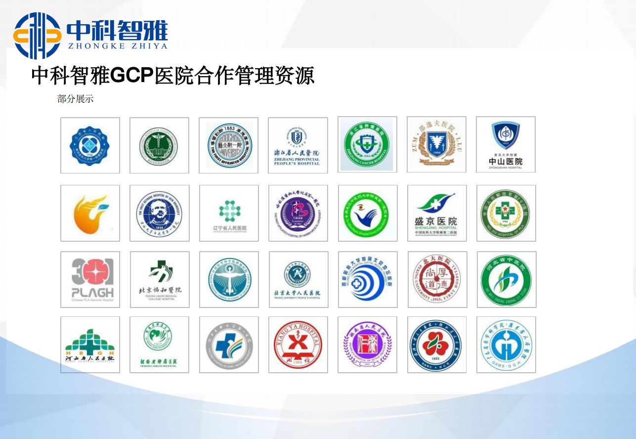 中科智雅醫(yī)療技術集團GCP合作醫(yī)院
